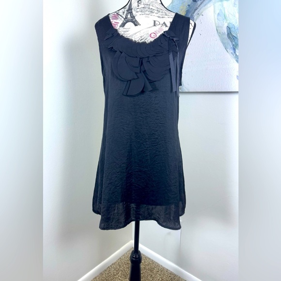 MK West Kei USA Chic Trendy Black Ruffle Dress from Nordstrom size Medium - Picture 2 of 13